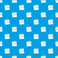 Poster - Paper sheet with text qwerty pattern seamless blue