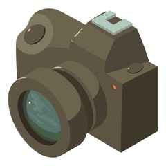 Poster - Camera icon, isometric 3d style