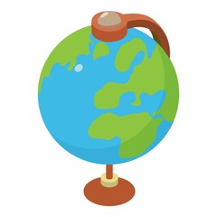 Poster - globe icon, isometric 3d style