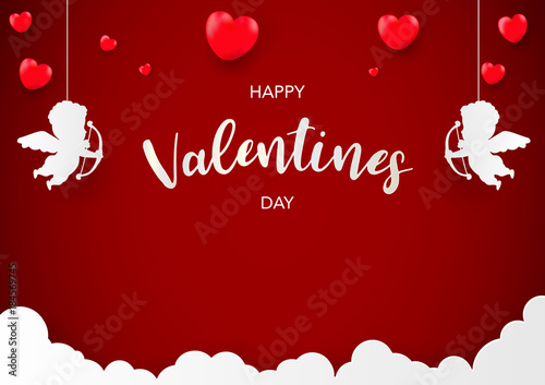 Valentine S Day Banner Template Pink Heart With Lettering