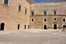 Italy, Bari, Norman-Svevo Castle. Medieval Fortress That Dates Back To 1132. Square Of Arms