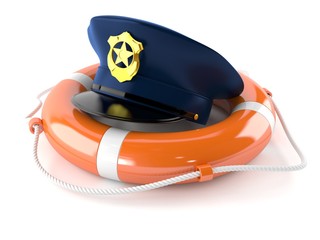 Sticker - Police hat with life buoy