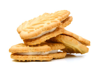 Wall Mural - Stack of vanilla sandwich creme cookies
