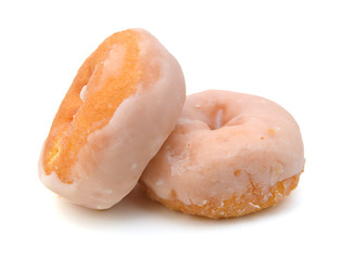 Wall Mural - Sugary donut isolated on a white background