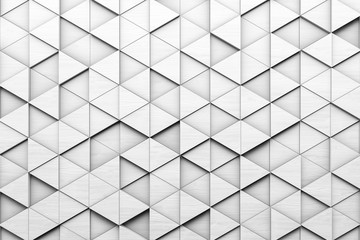 Wall Mural - White triangular Abstract polygonal background, Grunge surface, 3d render