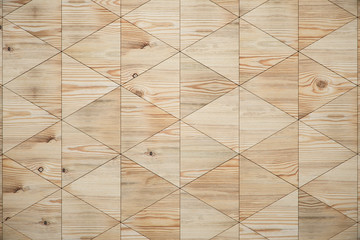 Wall Mural - Wood triangular Abstract polygonal background from wooden, 3d render