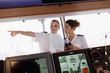 Two female sailors on ship