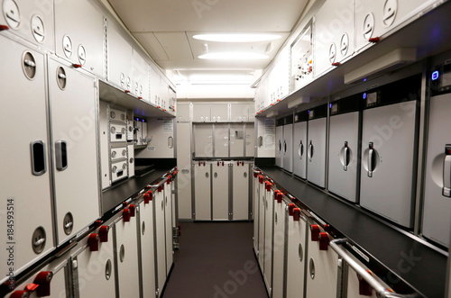 The Galley Area Is Pictured In The Interior Of An Airbus