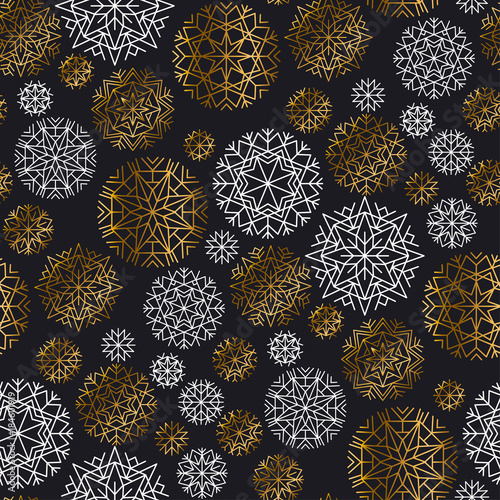 Christmas decorative snowflake background. Vector illustration with new year ...