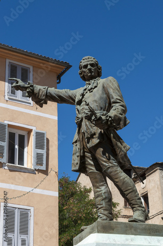 Fotografie, Obraz Corsica, 31/08/2017: la statua in bronzo di Jean-Pierre Gaffory (1704-1753), med