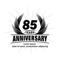 85 years design template. Anniversary vector and illustration template.
