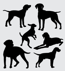 Wall Mural - vizsla dog pet mammal animal silhouette good use for symbol, logo, web icon, mascot, sticker, sign, or any design you want.
