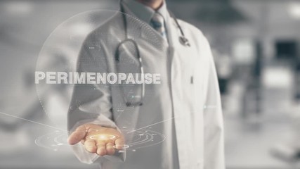 Poster - Doctor holding in hand Perimenopause