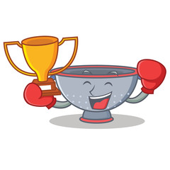 Sticker - Boxing winner colander utensil character cartoon