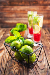 Poster - fresh drink and limes