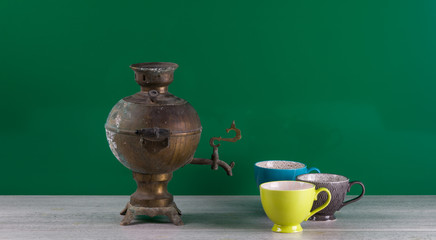 Poster - ancient copper samovar