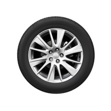Modern Car Wheel On Light Alloy Disc, Front View