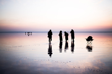 Canvas Print - sunset and photo shoot in salt lake