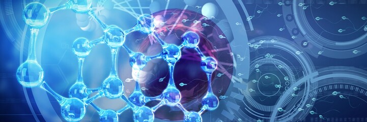 Poster - Composite image of image of molecules interface