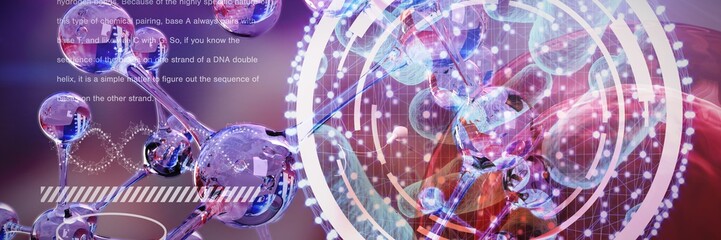 Poster - Composite image of digital image of dna interface