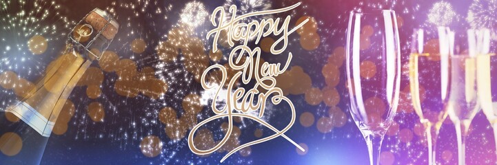 Poster - Composite image of happy new year message