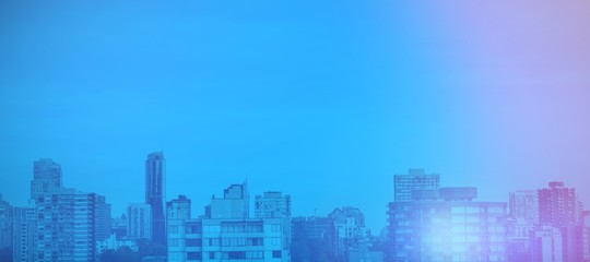 Poster - Trees amidst buildings in city