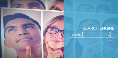 Poster - Composite image of graphic image of red search engine page
