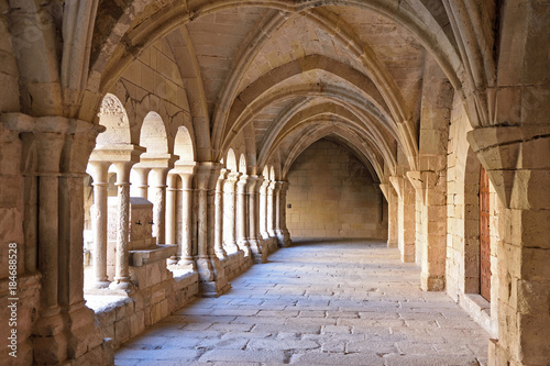 Fotomural Cloister of the monastery of Vallbona de les Monges, Lleida province, Catalonia,