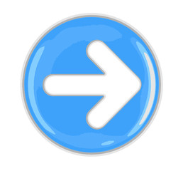 Poster - Button with arrow sign. Image with clipping path