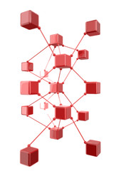 Poster - 3d scheme. Image with clipping path