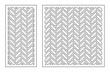 Set geometric ornament template. card for laser cutting. decorative design element. circular pattern. Vector illustration.