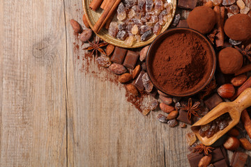 Canvas Print - assorted cocoaa,nut, and sugar