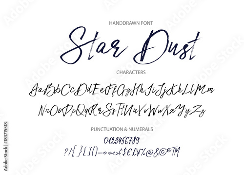 Cuadros en Lienzo Star dust. Handdrawn vector font.