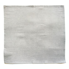 Grey  Napkin Isolated On White Background. Linen Texture Table Cloth, Top View.