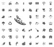 © nuwaba - Peas icon. Gardening and tools vector icons set