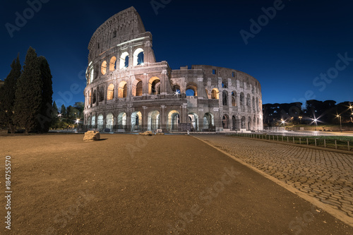 Fotografie, Obraz Colosseum at twilight, Rome, Italy, Europe