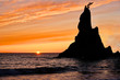 © aquamarine4 - Sunset at Rialto Beach. Sea stack silhouette by sunset sky. Pacific Northwest. Olympic National Park on Olympic Penincula near Olympica and Port Angeles. Seattle. Washington. United States of America.