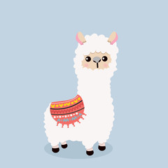 Cute alpaca  fluffy