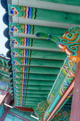 Wall Mural - Beautiful eaves of House in Gyeongbok Palace, Seoul