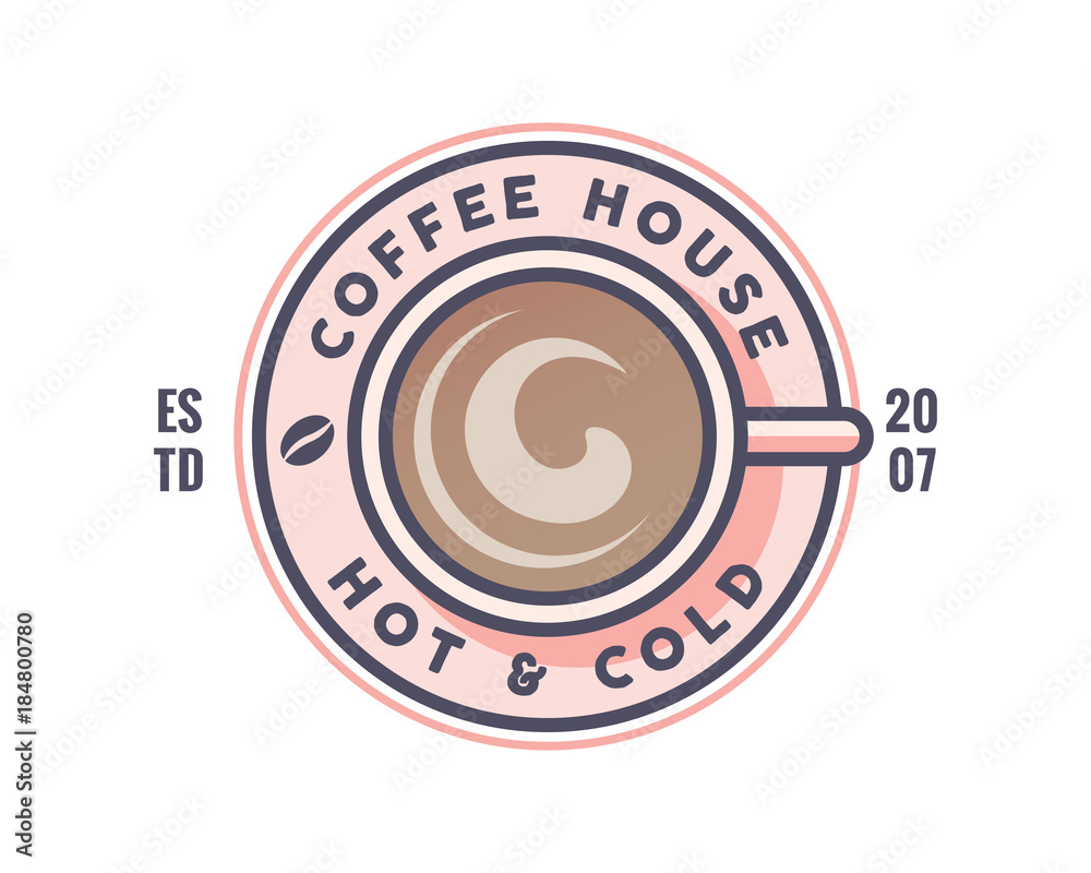 Vintage Premium Coffee Shop Badge Logo Illustration Stock Vector ...