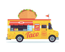 Modern Delicious Commercial Food Truck Vehicle - Taco Bar