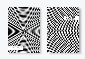 Poster - Brochure template with halftone design. Annual report, magazine, flyer in A4 size