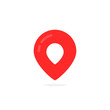 © infadel - abstract geotag logo and red map pin icon