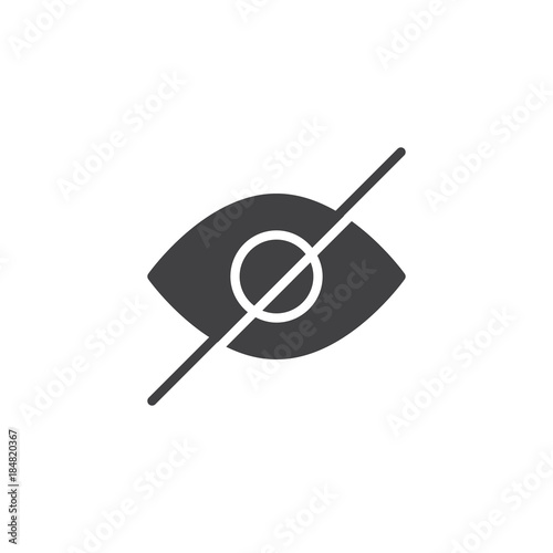 Fotografía Hidden user interface icon vector, filled flat sign, solid pictogram isolated on white
