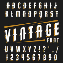 Poster - vector set of vintage font.
