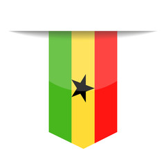Ghana Flag Vector Bookmark Icon