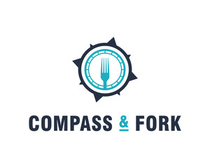 Wall Mural - Find the Restaurant with Compass Company Logo