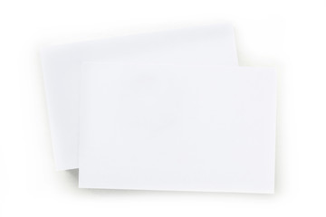 Wall Mural - Blank business cards mockup on a white background