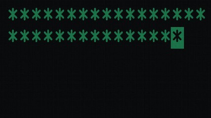 hand typing happy new year words writing on green old led lcd tube computer display screen close up pixel animation - new quality retro vintage futuristic wording typography video footage loop