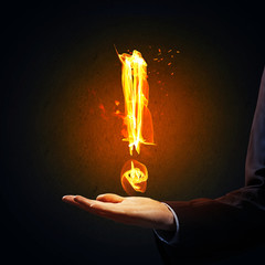 Aufkleber - Fire exclamation mark